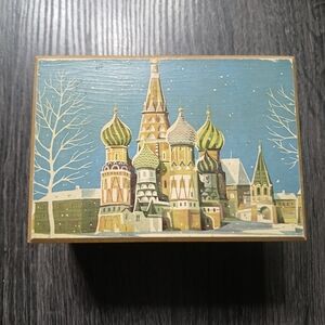 Vintage Reuge Swiss Music Box Doctor Zhivago Lara's Theme St. Basil's Cathedral